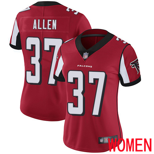 Atlanta Falcons Limited Red Women Ricardo Allen Home Jersey NFL Football #37 Vapor Untouchable->women nfl jersey->Women Jersey